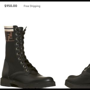 Fendi Rockoko Chelsea Sock Combat Boot